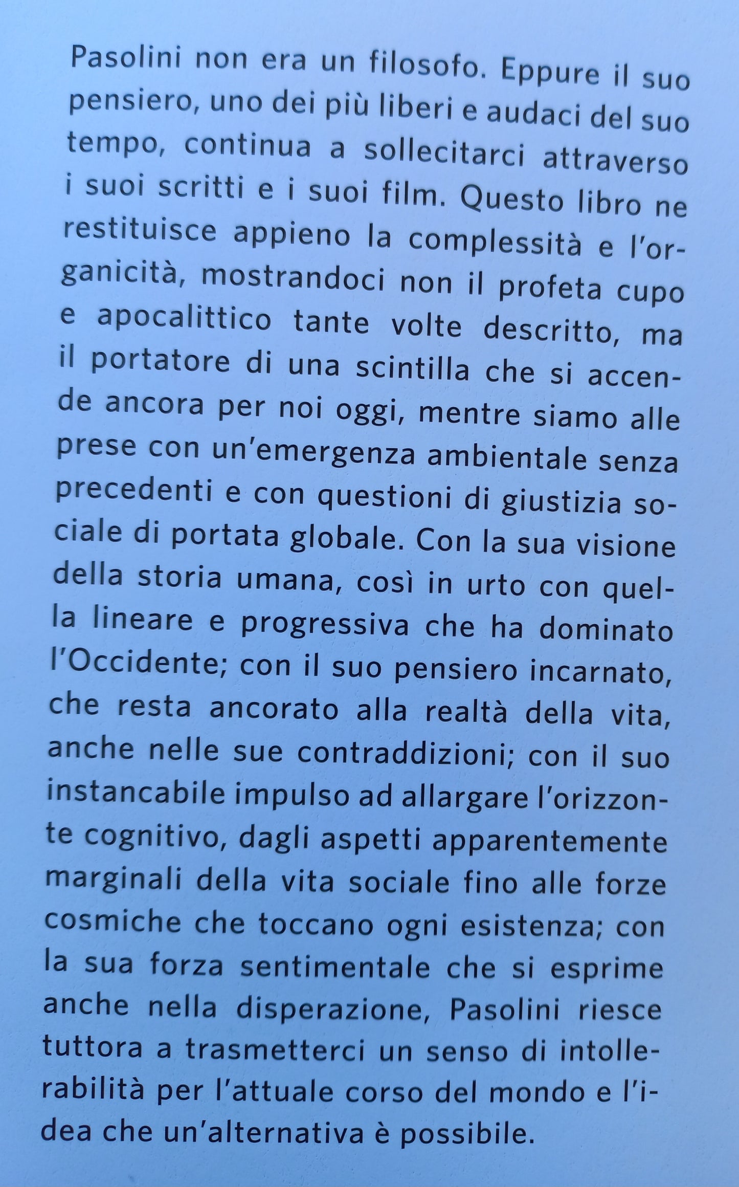 PASOLINI UN PENSIERO INCARNATO libro di Carla Benedetti e Alessandro Fiorillo