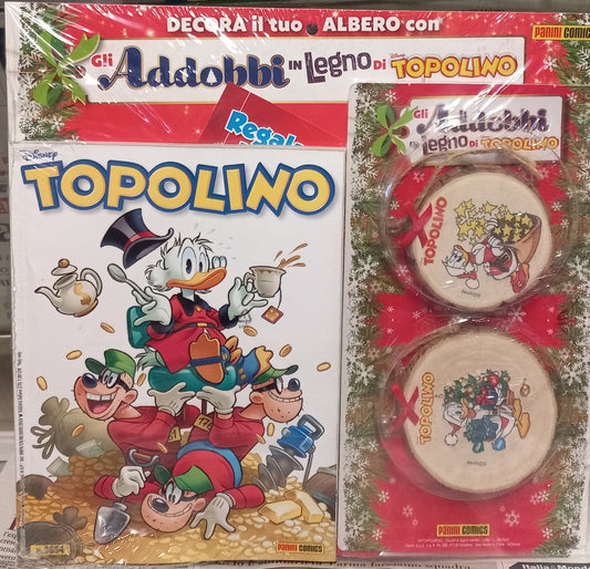 TOPOLINO n.3654 + ADDOBBI NATALIZI in LEGNO