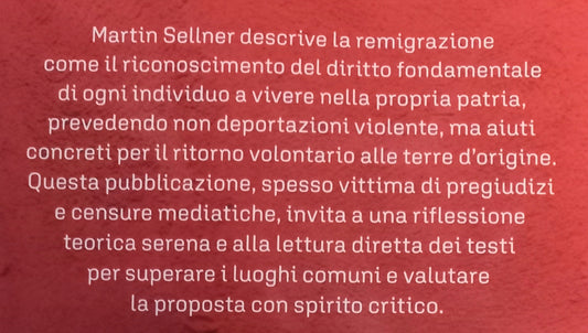 REMIGRAZIONE libro di MARTIN SELLNER