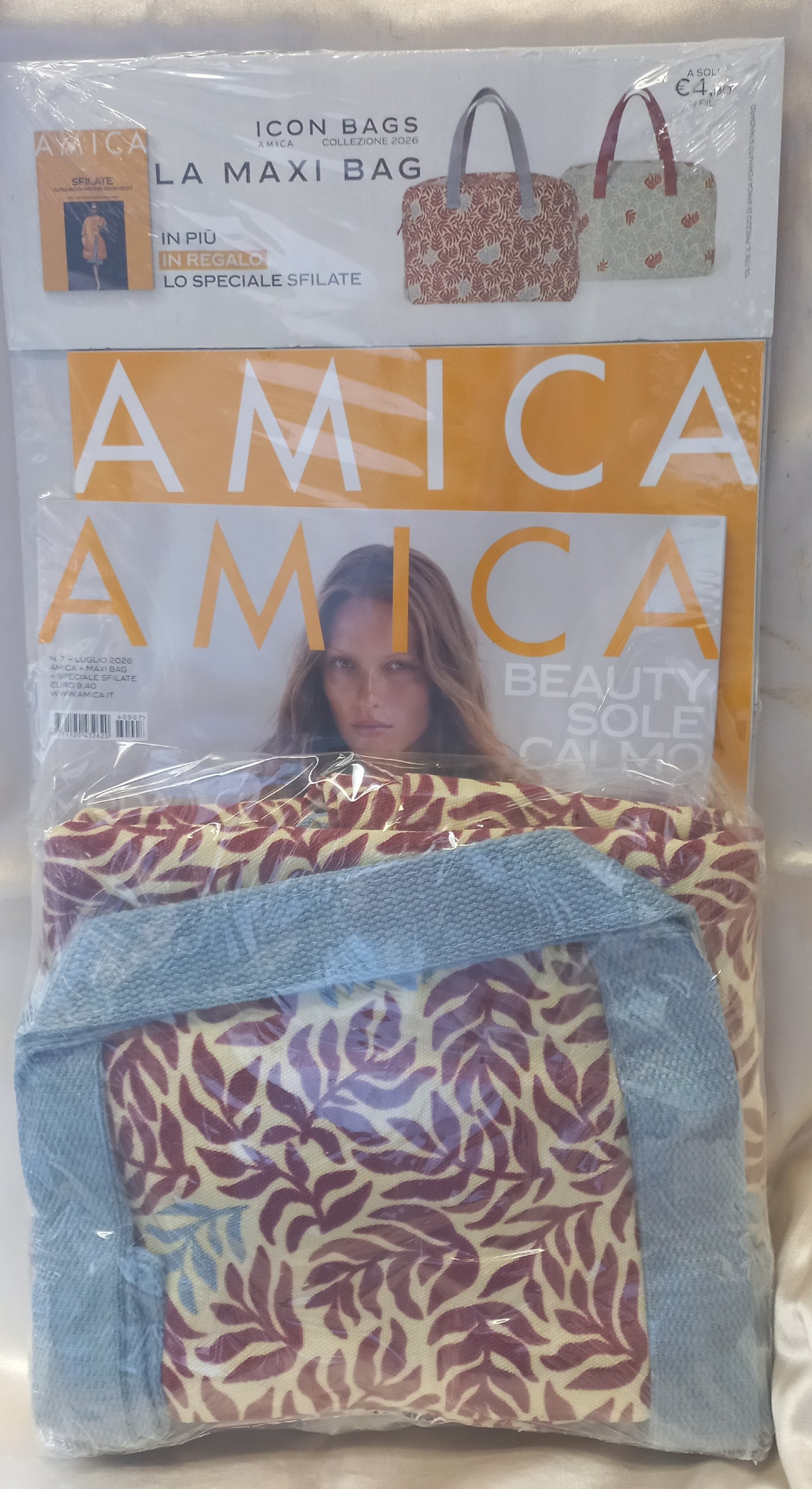 AMICA n. 7 + MAXI BAG (fantasia bordeaux) + Speciale sfilate