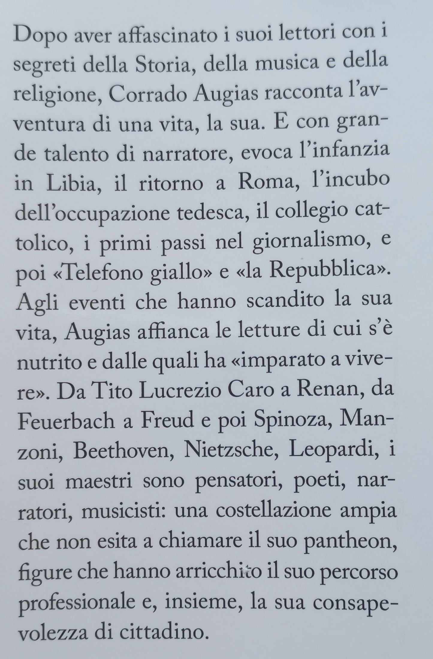 CORRADO AUGIAS - LA VITA S'IMPARA - Libro