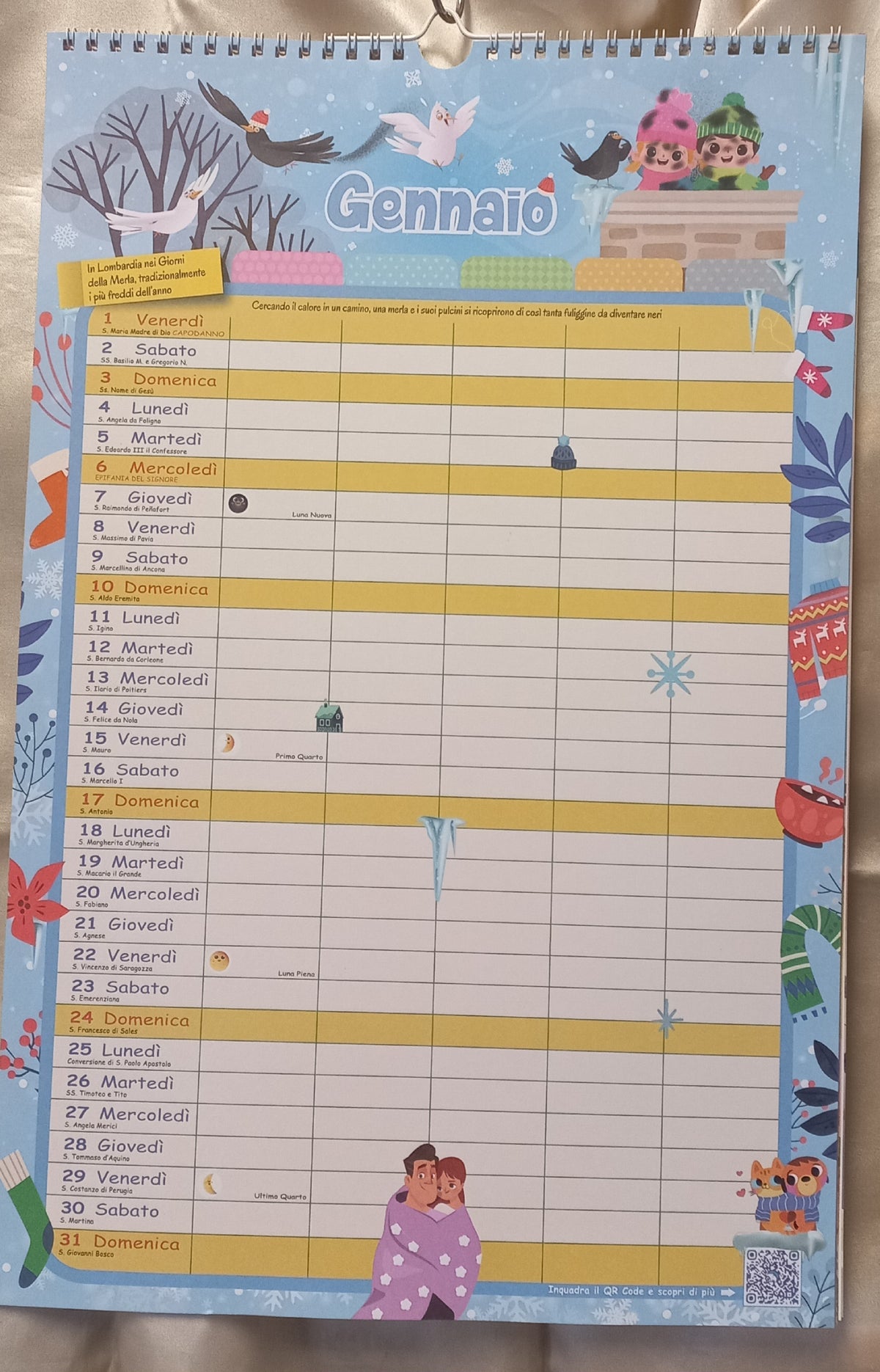 Calendario della FAMIGLIA 2027 con planner semestrale