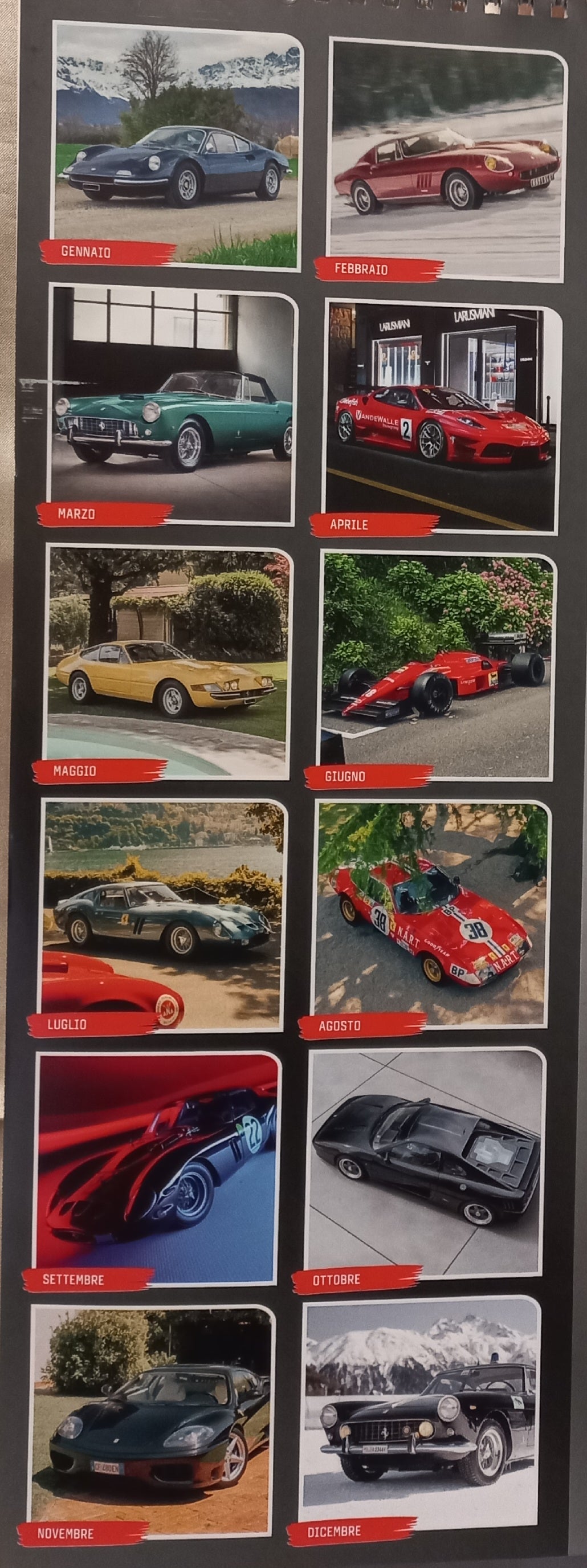 Calendario 2027 Le più belle FERRARI di sempre