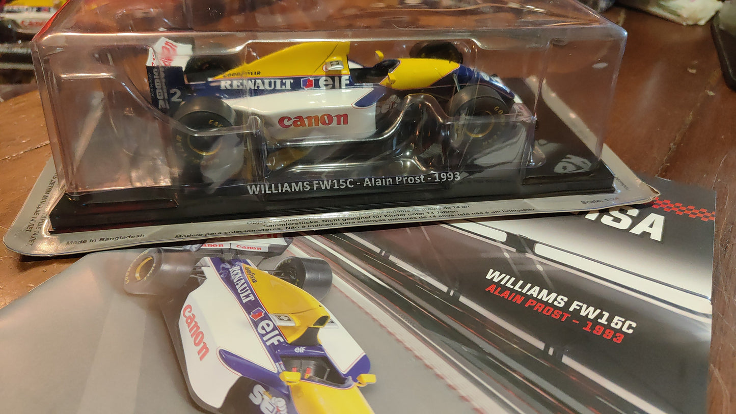 Auto da corsa 1:24.  Williams fw15c di Alain Prost 1993. nuova