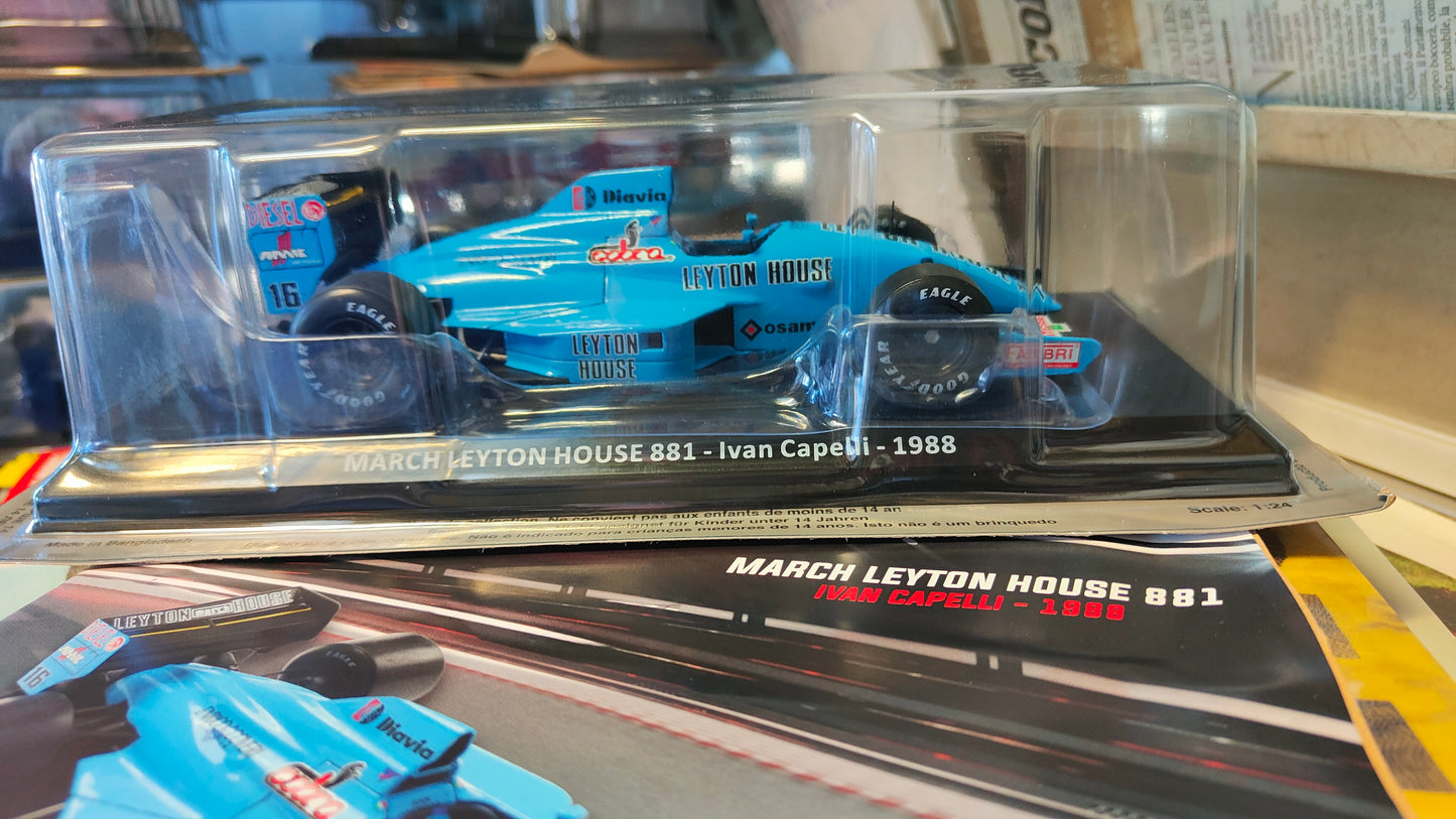 Collezione : Auto da corsa 1:24  March Leyton House 881 di Ivan capelli del 1988  nuova