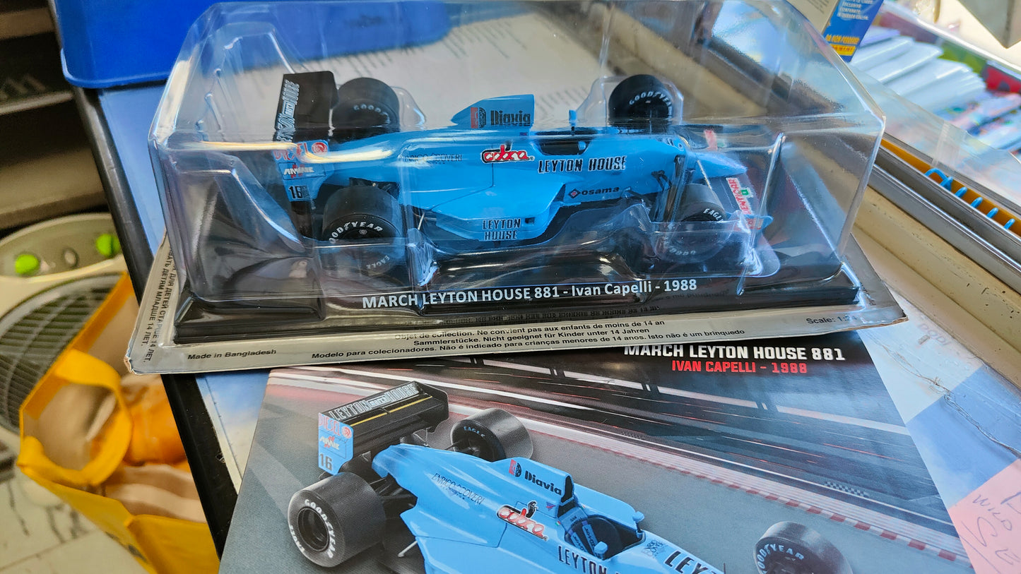 Collezione : Auto da corsa 1:24  March Leyton House 881 di Ivan capelli del 1988  nuova