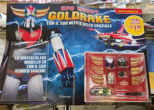 Nuova Collezione " UFO ROBOT - GOLDRAKE  costruisci modello 3d " 1 ° uscita