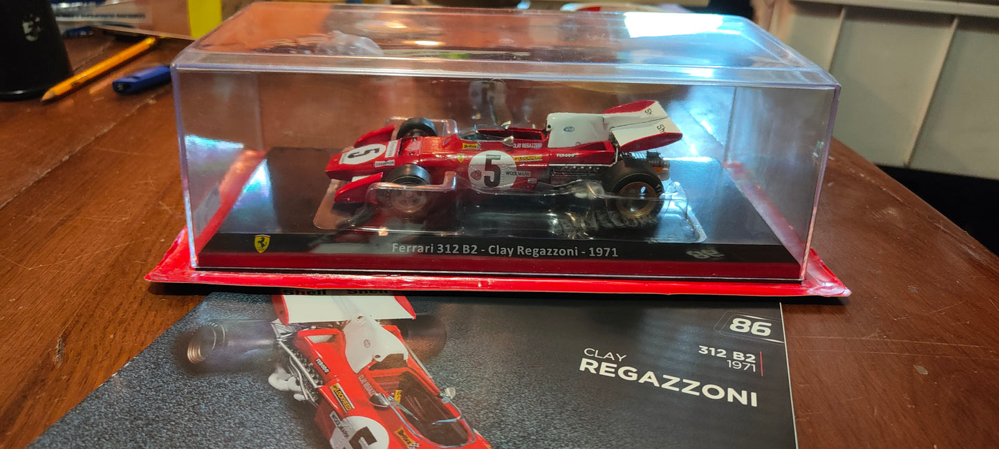 Grandi Ferrari  formato 1:24.in edicola  312 B2 Clay Ragazzoni 1971 nuova
