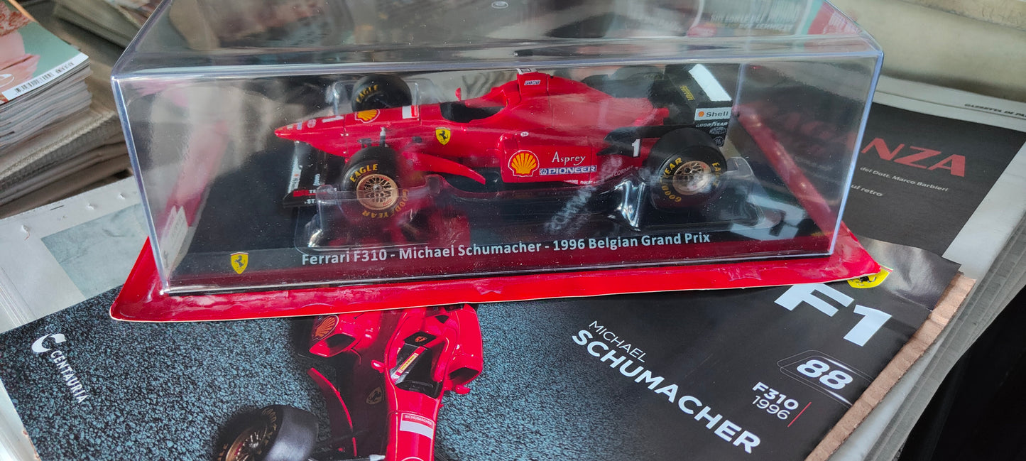 Grandi Ferrari 1,24. F310 di Michael Schumacher belgium Grand Prix 1996