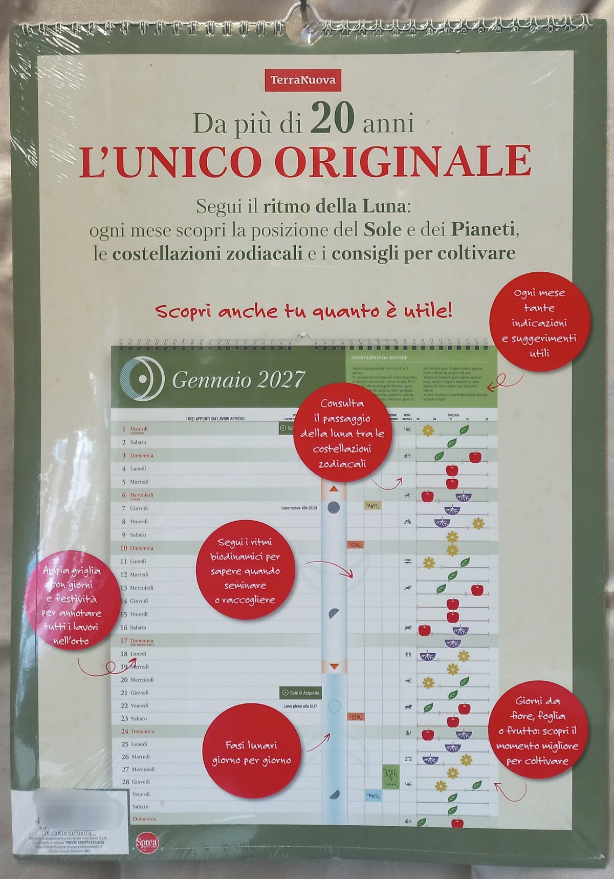 Calendario dei LAVORI AGRICOLI 2027