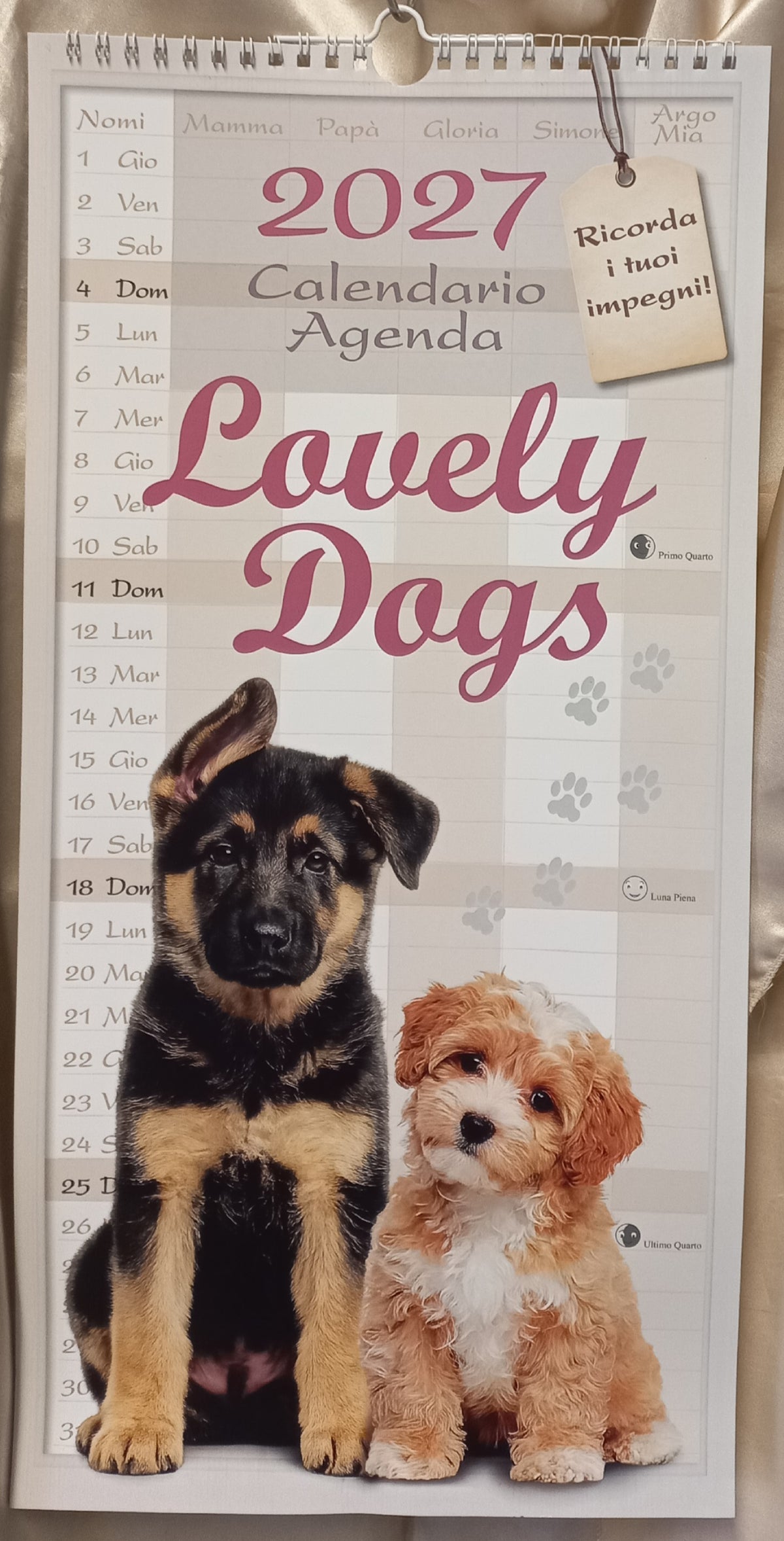 Calendario agenda 2027 LOVELY DOGS