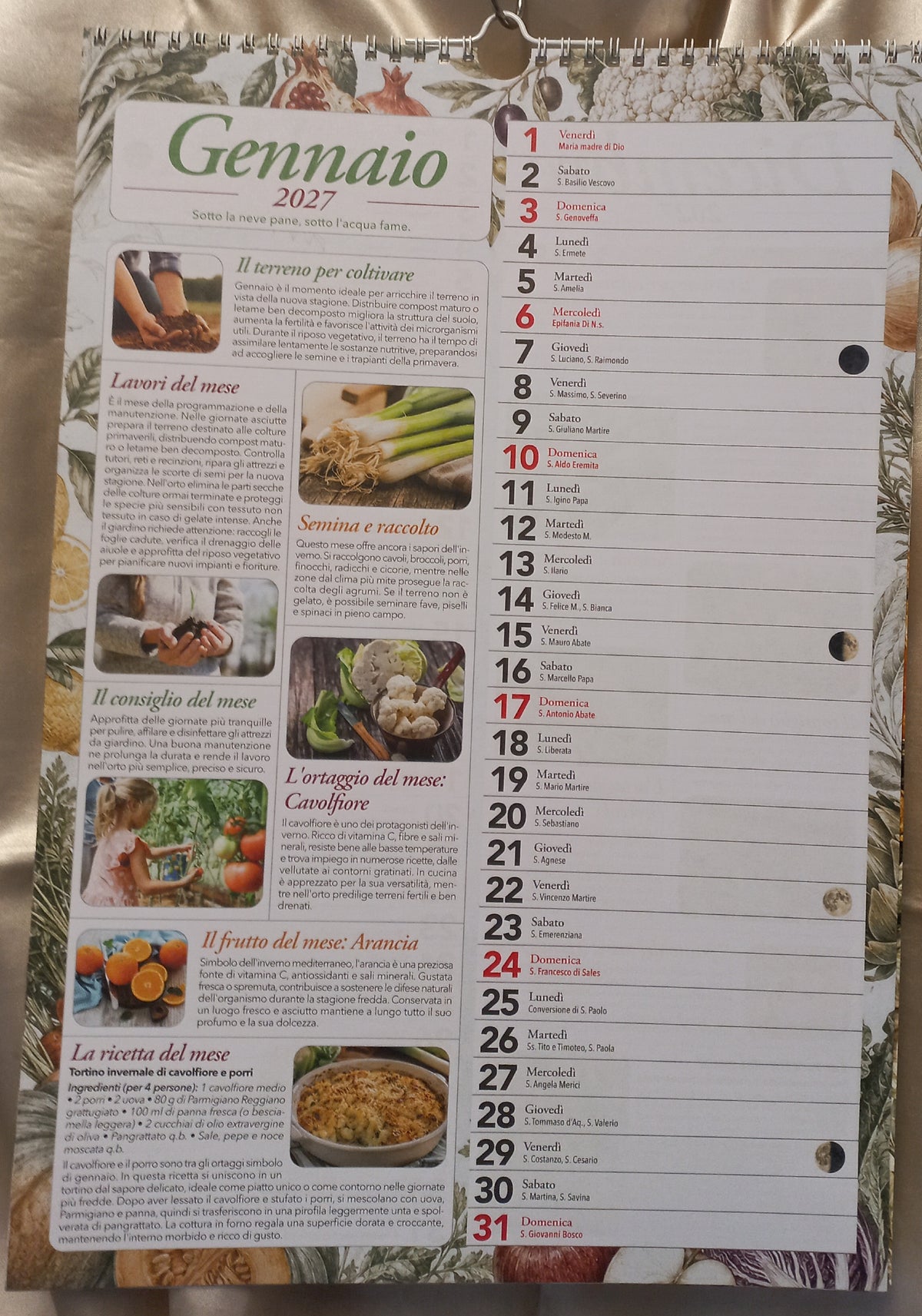 Calendario 2027  Passione ORTO & GIARDINO