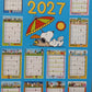 Calendario agenda PEANUTS 2027