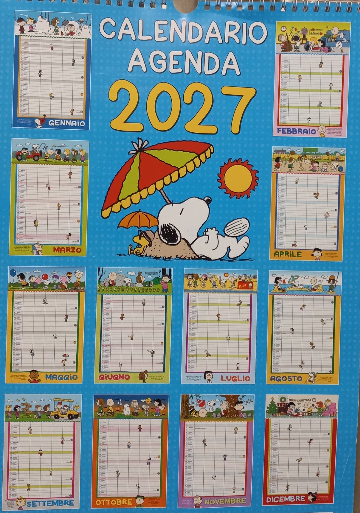 Calendario agenda PEANUTS 2027