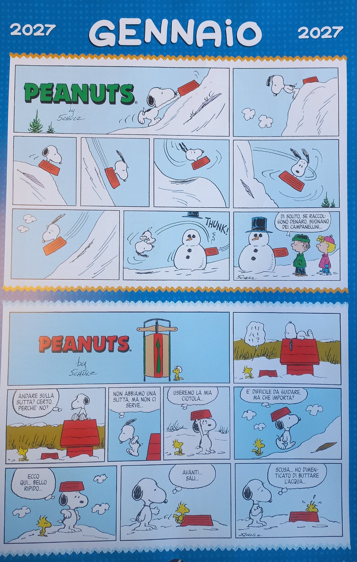 Calendario agenda PEANUTS 2027