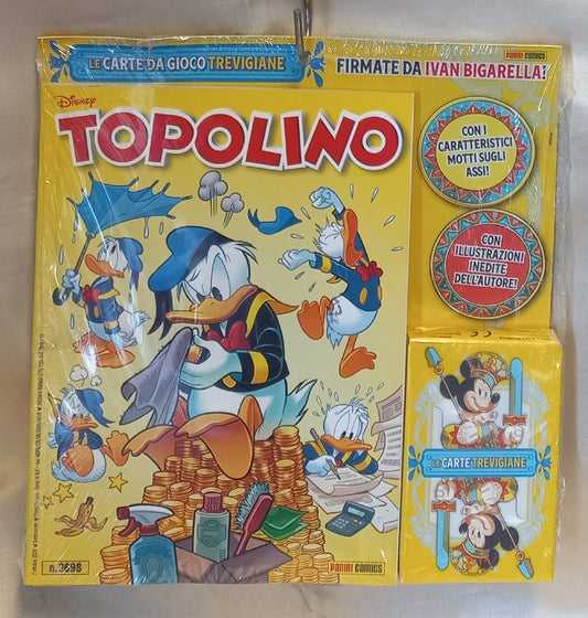 TOPOLINO n 3698 + CARTE TREVIGIANE (illustrate da Ivan Bigarella)