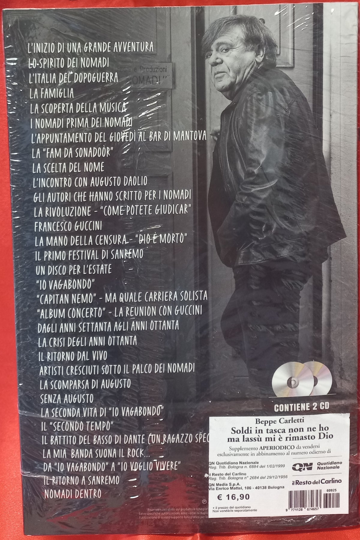 BEPPE CARLETTI - SOLDI IN TASCA NON NE HO ma lassù mi è rimasto Dio LIBRO + 2 CD