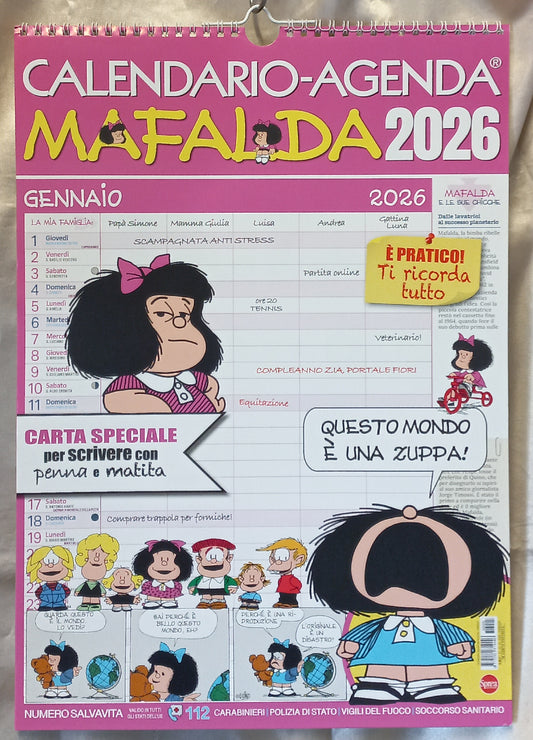 CALENDARIO AGENDA 2026 MAFALDA
