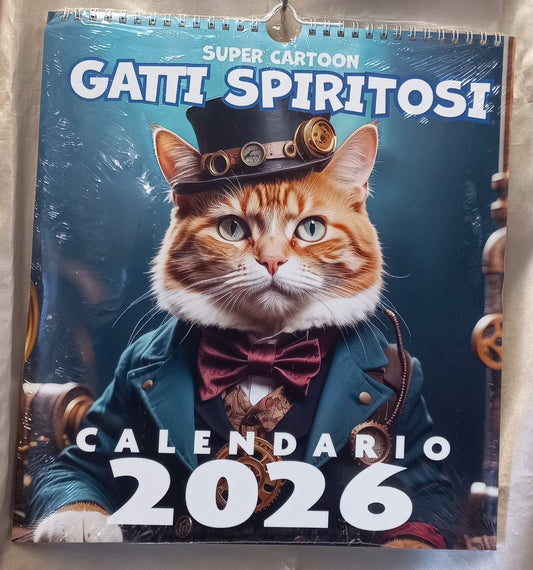 CALENDARIO 2026 Super Cartoon GATTI SPIRITOSI