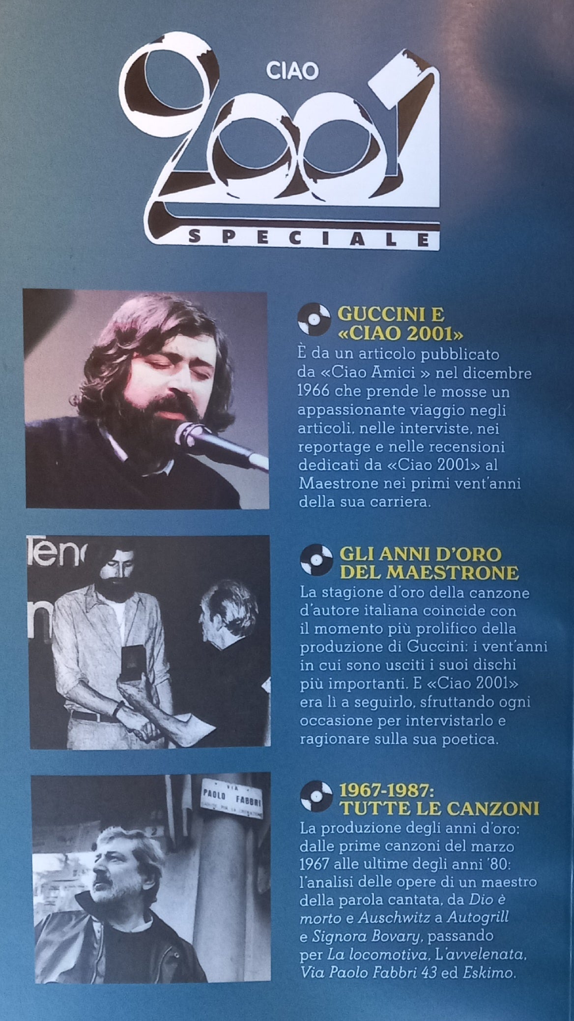 CIAO 2001 Speciale FRANCESCO GUCCINI