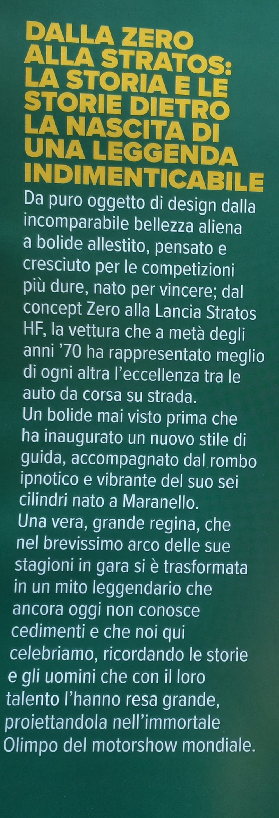 LANCIA STRATOS -  Icone dei Rally - Youngtimer & Retro' Rally