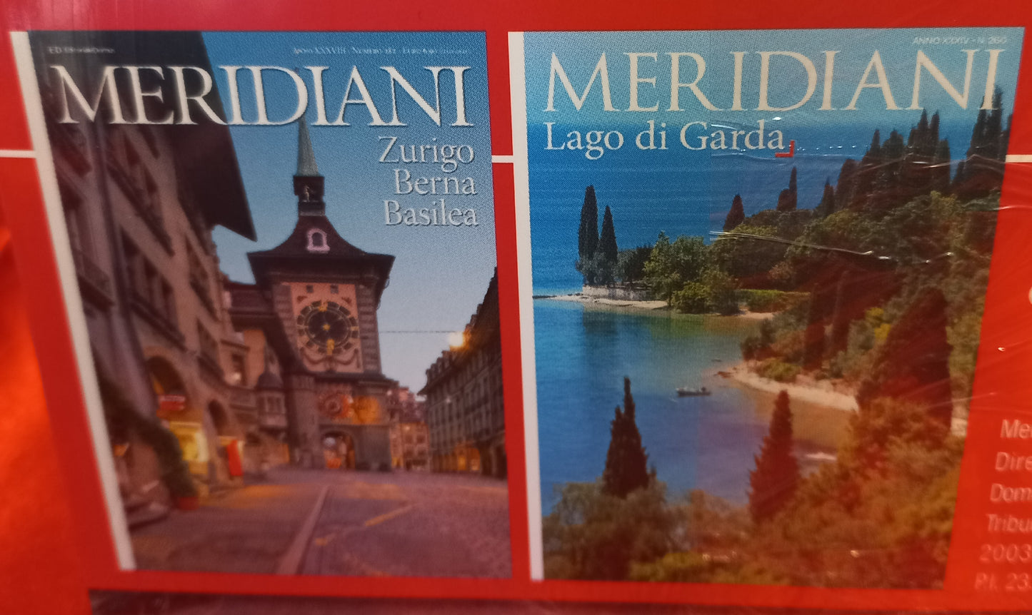 MERIDIANI Ridistribuzione 2 volumi ZURIGO BERNA BASILEA e LAGO DI GARDA