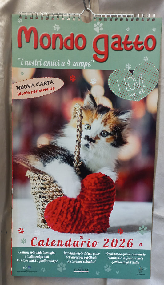CALENDARIO 2026 MONDO GATTO