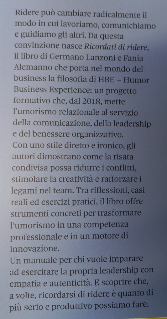 RICORDATI DI RIDERE - Germano Lanzoni - Fania Alemanno