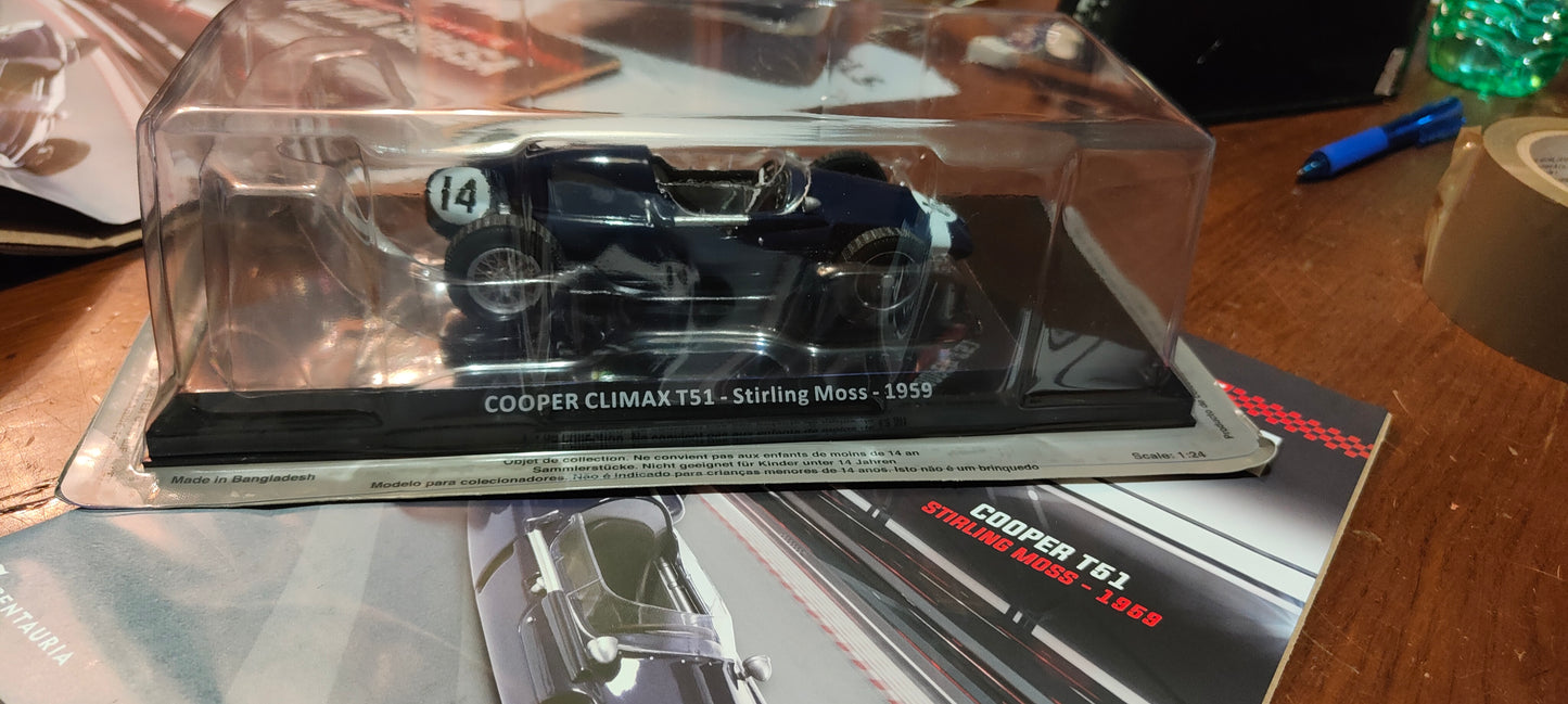 Auto da corsa 1:24. Cooper Climax T51 Di Stirling Moss 1059. Nuova