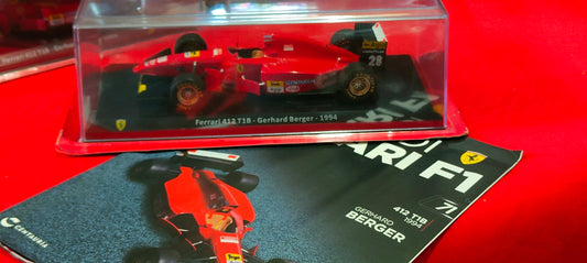 Collezione grandi Ferrari " 412 T1 B di Gerhard Berger del 1994 completa e nuova forma: 1:24