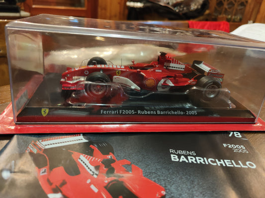Collezione grandi Ferrari. Ferrari f2005 di Rubens Barrichello del 2005 nuova formato 1:24
