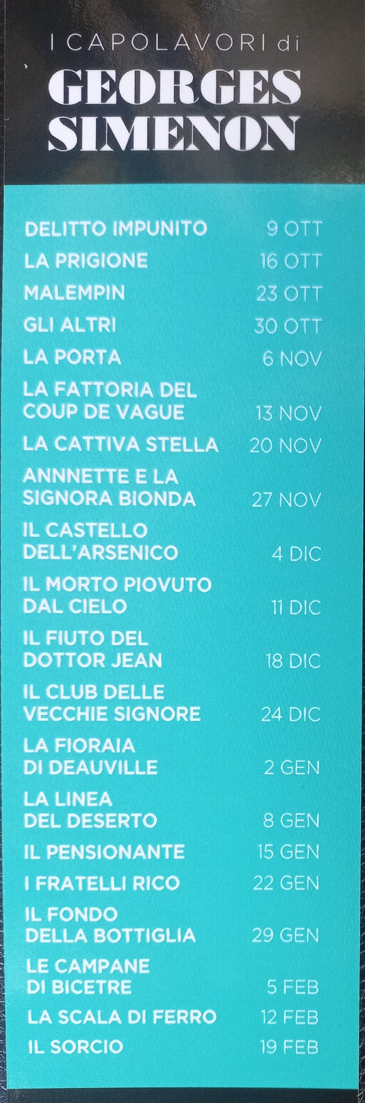 I capolavori di GEORGES SIMENON 1^uscita DELITTO IMPUNITO (piano dell'opera in 2^ foto)