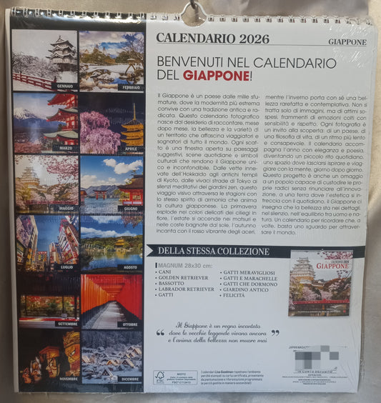 CALENDARIO 2026 GIAPPONE