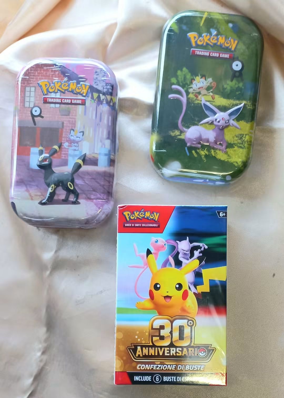 POKEMON 2 mini tin + box 6 buste