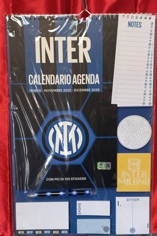 CALENDARIO INTER 14 MESI con POST-IT, PENNA, BLOCK NOTES
