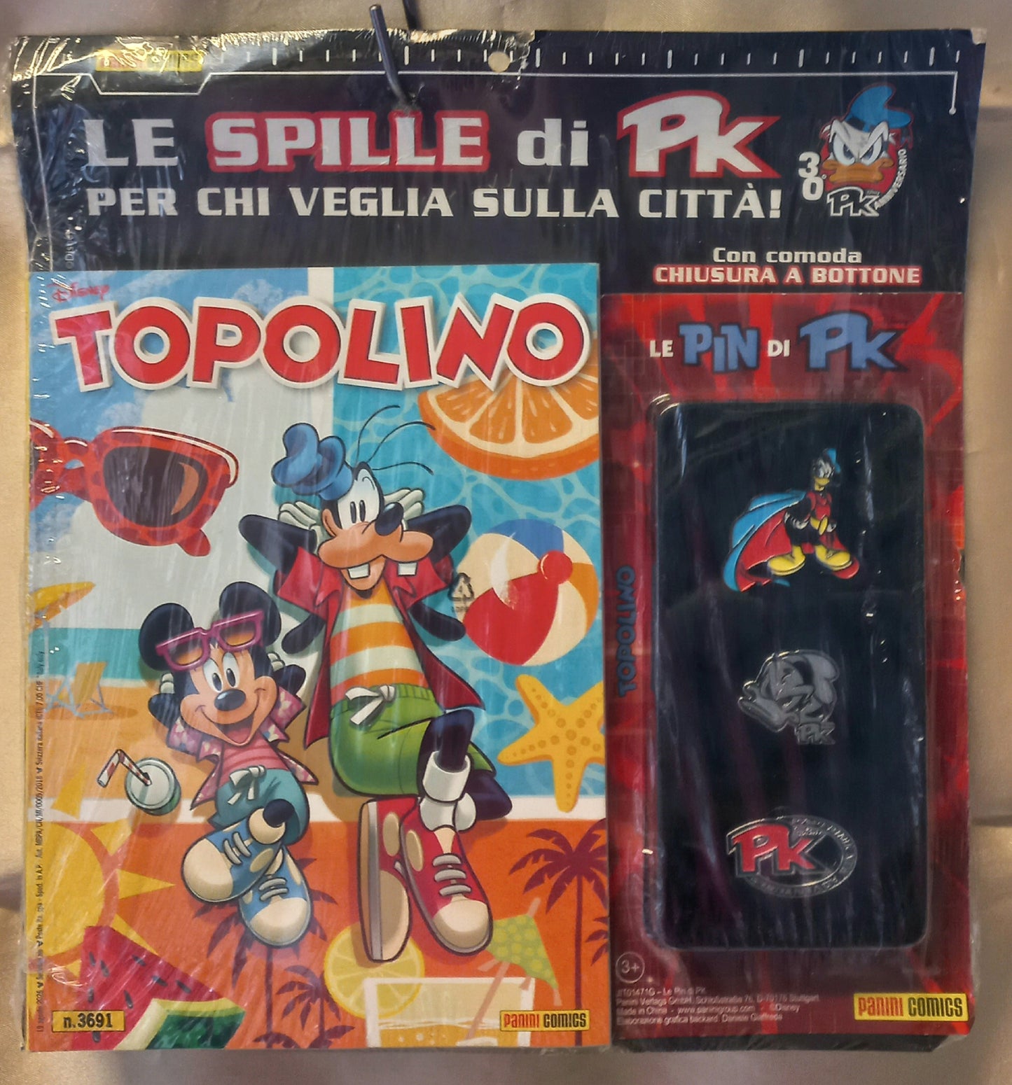 TOPOLINO n 3691 + SPILLE di PK