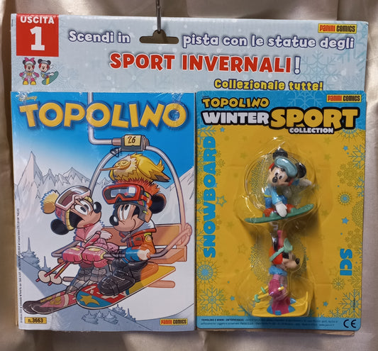 TOPOLINO n. 3663 + Statuina SPORT INVERNALI 1^uscita